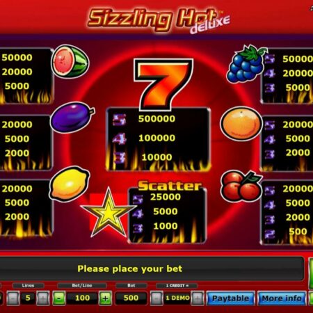 Play Sizzling Hot for free 0 (0)