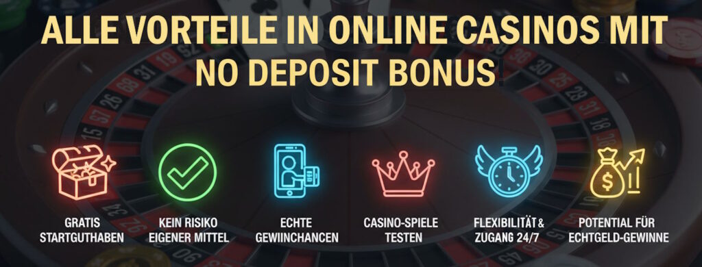 Vorteile Online Casinos mit Startguthaben ohne Einzahlung