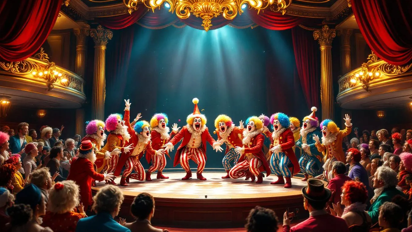 Ein fröhlicher Spieleabend mit Pantomime und Mitspielern