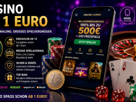 Online Casino ab 1 Euro einzahlen – Die besten 1 € Casinos & Spielotheken 2026
