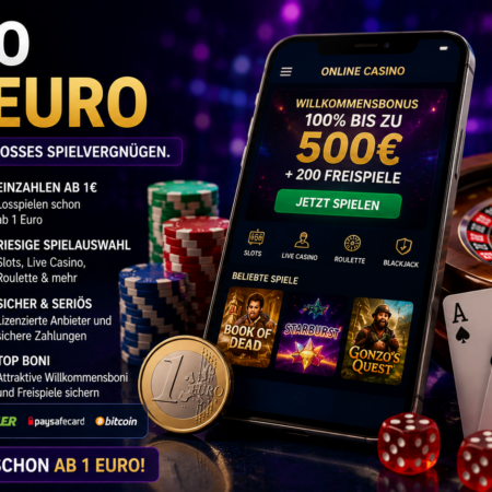 Online Casino ab 1 Euro einzahlen – Die besten 1 € Casinos & Spielotheken 2026