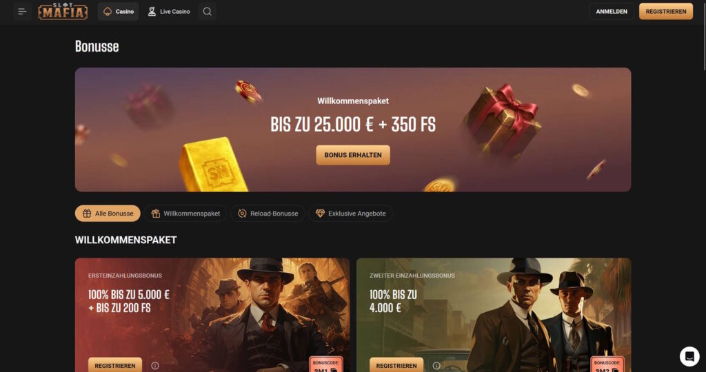 SlotMafia Bonus